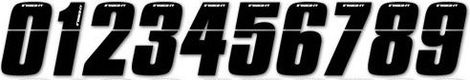 INSIGHT Numéro pour Plaque BMX Noir 7.5 cm