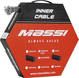 Box of 50 Massi Workshop Stainless Steel Road Brake Cables 1.5mmx1700mm