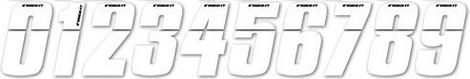 INSIGHT Numéro pour Plaque BMX Blanc 10 cm