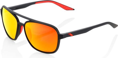 Damenbrille 100% Kasia Soft Tact Schwarz / Spiegel Hiper Rot