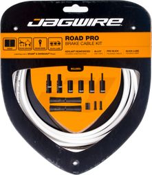 Kit Câble et Gaine pour Frein Route Jagwire Road Pro Blanc