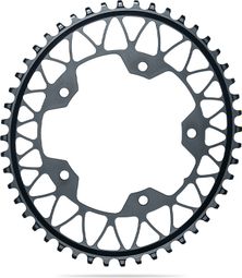 AbsoluteBlack Narrow Wide Oval Chainring Gravel 110/5 BCD 12 S Grey