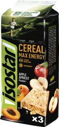 Barres Energétiques Isostar Cereal Max Pomme Abricot 3x55g