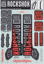 RockShox Aufkleber Kit Troy Lee Design 35mm Silber / Orange