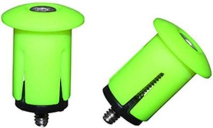 bouchon de cintre avec expandeur vert fluo (paire) diam. inter 18.2mm et exter 25.2mm