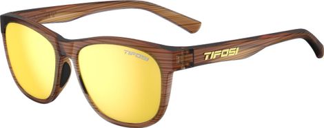 Tifosi Swank Woodgrain Sunglasses Brown / Yellow Screen