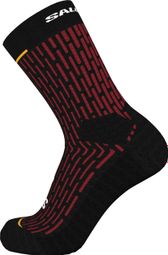 Salomon Ultra Glide Crew Unisex Socks Black/Red