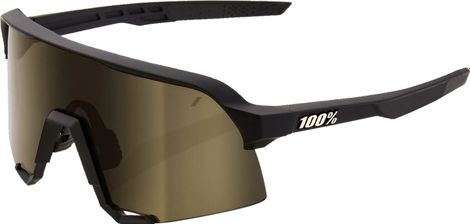 100% Goggles - S3 - Soft Tact Black - Gold Mirror Lenses