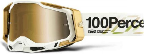 Masque 100% Racecraft 2 Succession Blanc - Ecran Mirror Gold