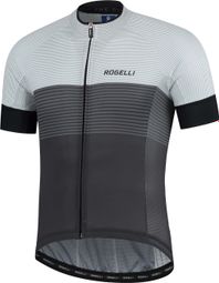 Maillot Manches Courtes Velo Rogelli Boost - Homme - Noir/Blanc
