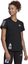 Adidas Run It Space Race Soft Womens Short Sleeve Jersey Black