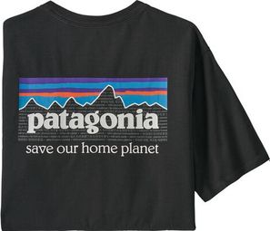 Patagonia P 6 Mission T-shirt nera organica da uomo