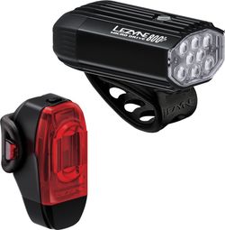 Lezyne Micro Drive 800+ / KTV Drive+ Paar Fietslampen Zwart