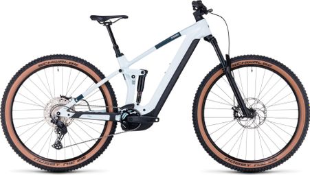 Cube Stereo Hybrid 140 HPC Pro 625 Electric Full Suspension MTB Shimano Deore 11S 625 Wh 27.5'' Frost White 2023