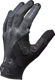 Pair of Rockrider Race Grip Gloves Black
