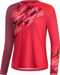 Maillot manches longues GORE C5 Femme Trail hibiscus Rose/chestnut Rouge