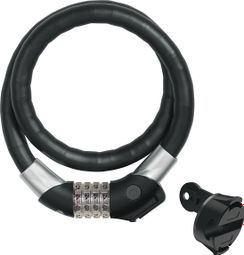 Antivol Câble Abus Steel-O-Flex Raydo Pro 1460/85 (85 cm) Noir + Support KF