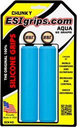 Puños de silicona ESI Chunky 32mm - Aqua