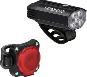 Lezyne Fusion Drive 500+ / Zecto Drive 200+ Pair Bike Lights Black