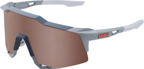 100% Speedcraft Soft Tact Brille Grau - Linse HiPER Crimson Mirror Silver