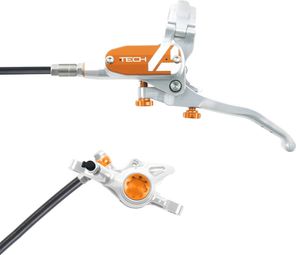 Hope Tech4 X2 Disc Break - Latiguillo estándar delantero plateado / naranja