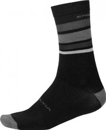 Endura BaaBaa Merino Stripe Matte Black Socks