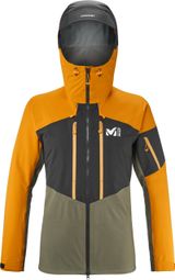 Millet Waterproof Jacket M White 3L Orange/Khaki