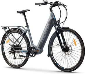 Vélo de Ville Electrique Moma Bikes Ebike-28 Shimano 7V Batterie 624Wh Gris Noir