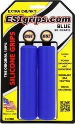 Paire de Grips ESI Extra Chunky 34 mm Bleu