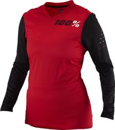 Maillot Manches Longues Femme 100% Ridecamp Rouge