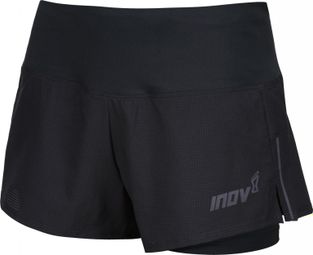 2-in-1 Shorts Women Inov-8 Trailfly Ultra Schwarz