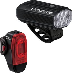 Lezyne Lite Drive 1200+ / KTV Drive Pro+ Par Luces para bicicleta Negro