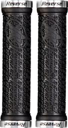 Reverse Stamp 30mm Grips Black / Silver