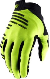 100% R-Core SP22 Fluorescent Yellow Long Gloves