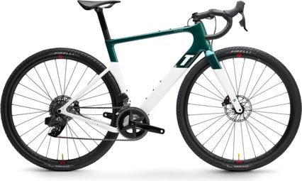 Gravel Bike 3T Exploro Race Sram Rival eTap AXS 12V 700 mm Vert Emerald Blanc 2022