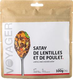 Repas Lyophilisé Voyager Satay de Lentilles et Poulet 100g