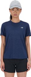 Camiseta de manga corta New Balance Athletics Run Azul para mujer
