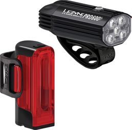 Lezyne Fusion Drive Pro 600+ / Strip Drive 300+ Paar Fahrradlampen Schwarz