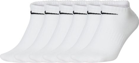 Nike Everyday Lightweight No-Show Socks (x6) White Unisex