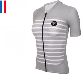 LeBram Ventoux Women's Short Sleeve Jersey Gray Adjusted Cut