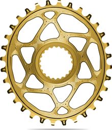 AbsoluteBlack Narrow Wide Oval Chainring Direct Mount Shimano 12S Gold