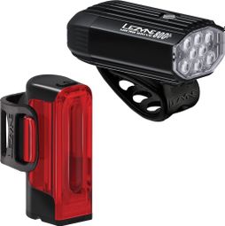 Lezyne Micro Drive 800+ / Strip Drive 300+ Paar Fietslampen Zwart
