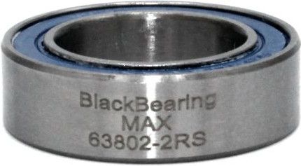 Black Bearing 63802 2RS Max 15 x 24 x 7 mm
