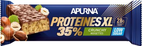 Barre Hyperprotéinée Apurna Crunchy XL Noisettes 80g