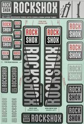 Kit Stickers Rockshox pour Fourche 30/32 mm Blanc