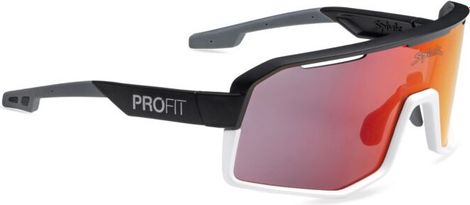 Spiuk Profit V3 Gafas de sol unisex Blanco/Negro - Lentes rojas