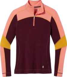 Baselayer Smartwool Classic Thermal Colorblock 1/4 Red Women