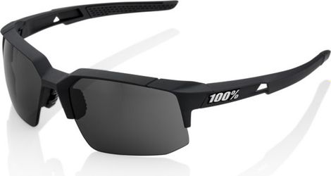 100% SpeedCoupe Sunglasses Soft Tact Black - Smoke Lens