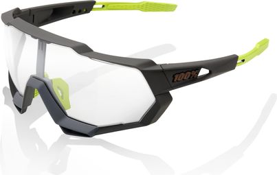 100% SpeedTrap Soft Tact Cool Grey Glasses / Vidrio fotocrómico transparente