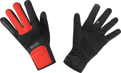 Lange Handschuhe Gore Wear M Gore Windstopper Thermo Rot/Schwarz